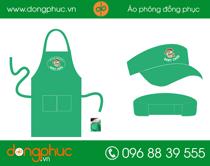 May tạp dề quán Baby cháo - mẫu 2