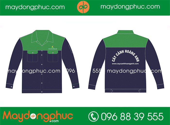 May áo bảo hộ Công ty cây xanh Hoàng Anh - mẫu 2