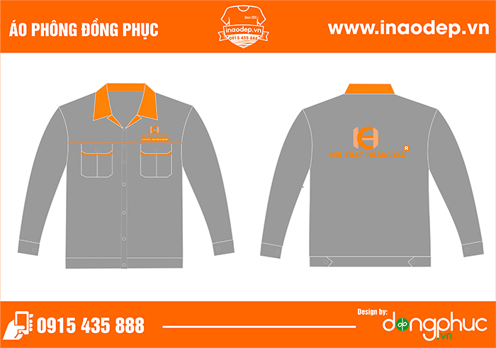 May áo bảo hộ Công ty Nội thất Hoàng Gia