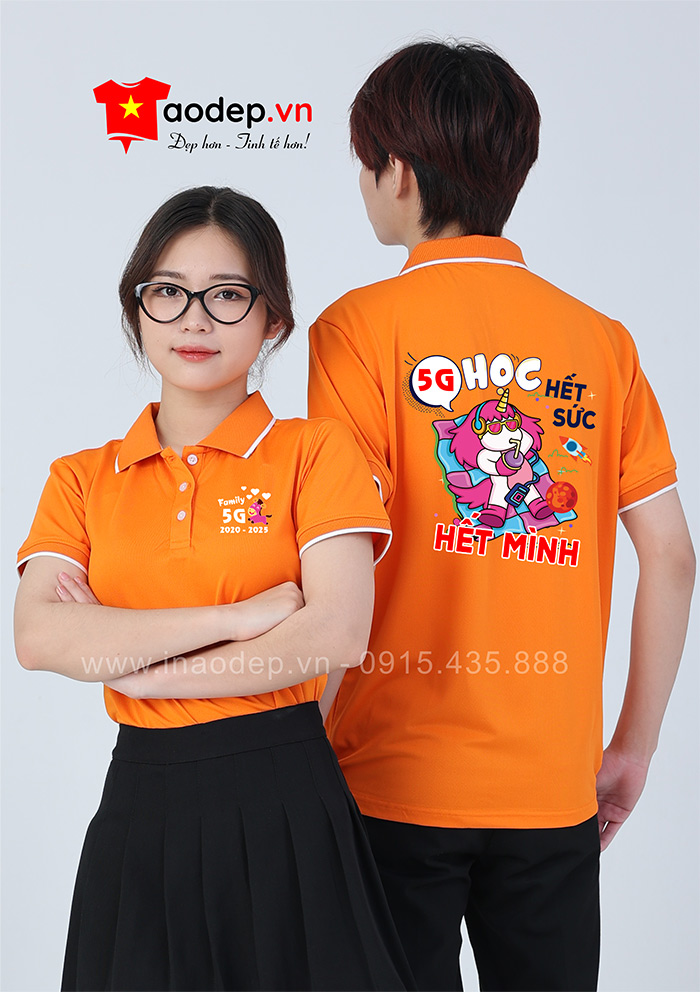 May áo cổ bẻ Lớp 5G Family 2020-2025