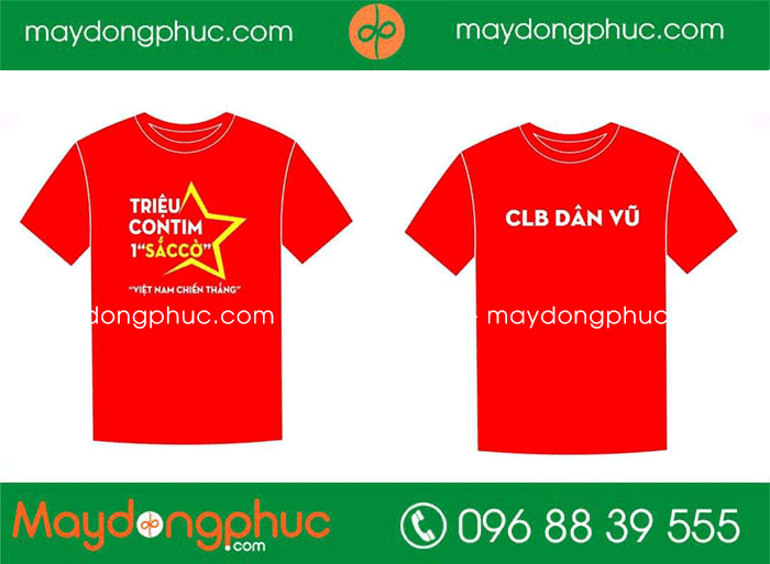 May áo cờ đỏ sao vàng CLB Dân Vũ