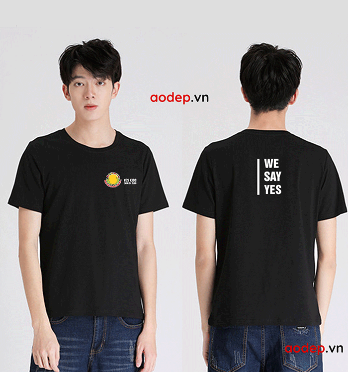 May áo cổ tròn CLB english Yes Kids