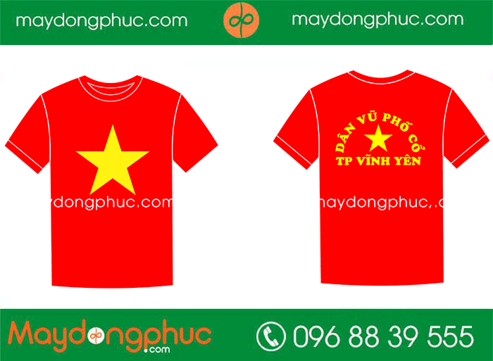 May áo cổ tròn Dân vũ phố cổ TP Vĩnh Yên