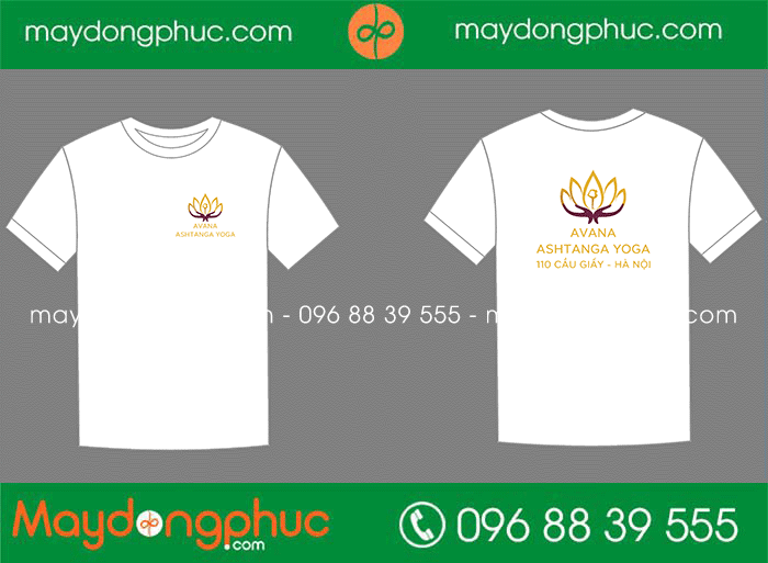 May áo cổ tròn Trung tâm Yoga Avana Ashtanga