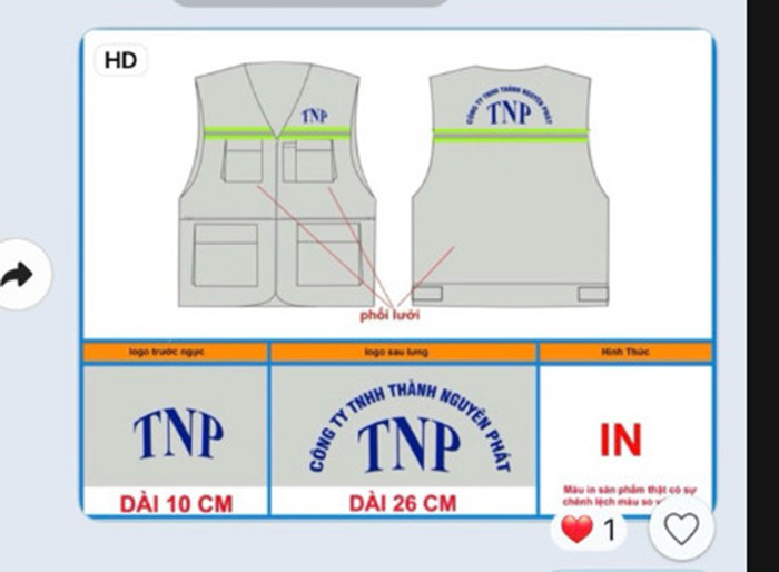 May áo gile Công ty TNHH Thành Nguyên Phát
