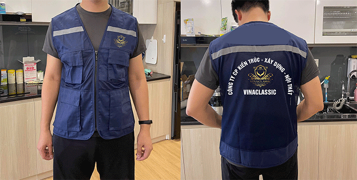 May áo gile Công ty CP kiến trúc xây dựng nội thất Vinaclassic