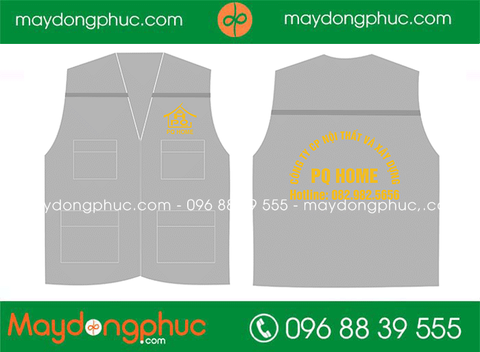 May áo gile Công ty CP nội thất và xây dựng PQ Home - mẫu 2