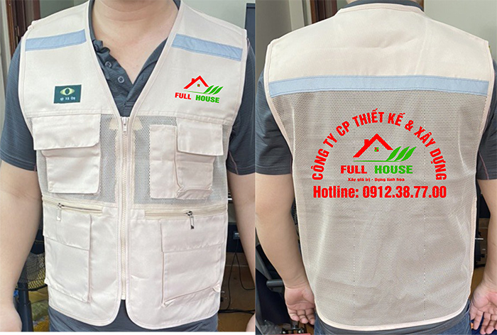 May áo gile Công ty CP Thiết kế & Xây dựng Full House