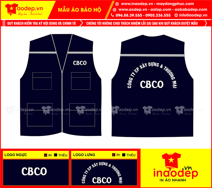 May áo gile Công ty CP xây dựng & thương mại CBCO