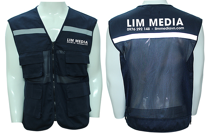 May áo gile đồng phục Lim Media