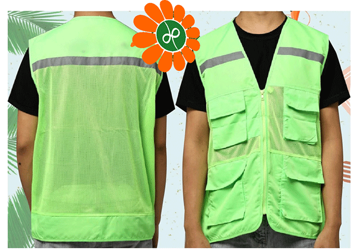 May áo gile màu xanh lá mạ