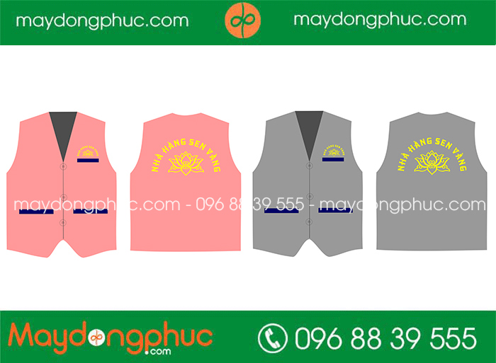 May áo gile Nhà hàng Sen Vàng - mẫu 2