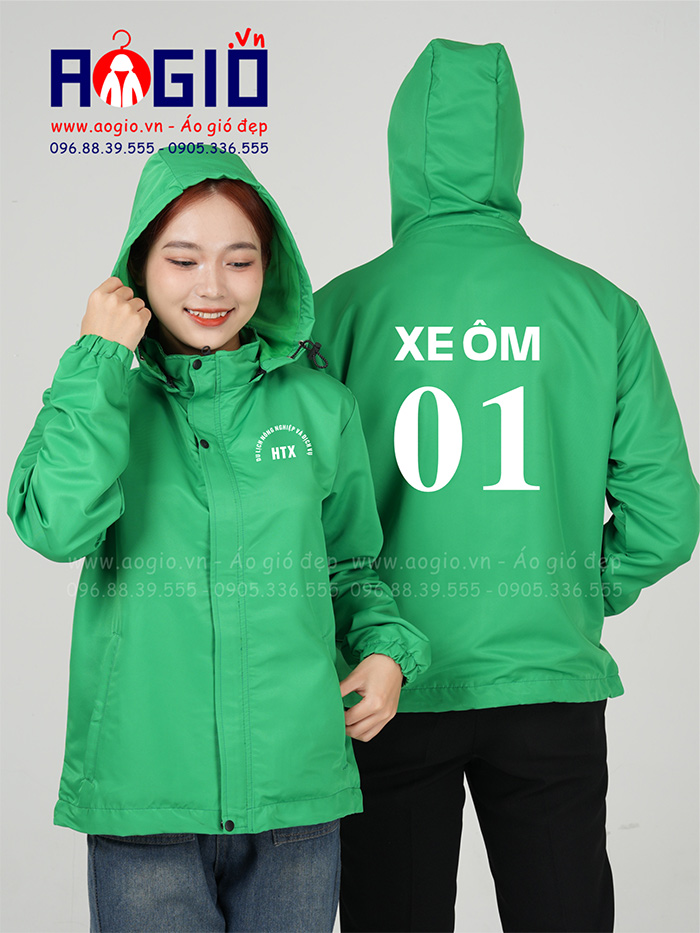 May áo gió HTX Du lịch nông nghiệp và dịch vụ Xe ôm 01 - mẫu 2
