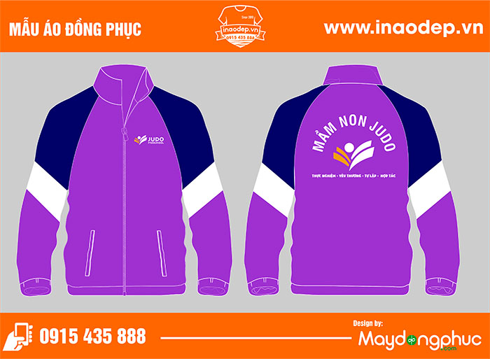May áo khoác đồng phục Trường mầm non Judo Preschool - mẫu 2