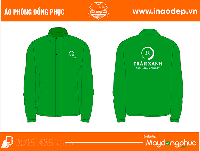May áo khoác Nhà hàng Trâu Xanh