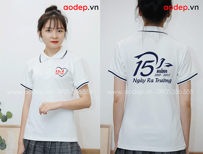 May áo Lớp 12A 2004-2007 Trường THPT Giao Thủy 15 năm Ngày trở về - mẫu 2