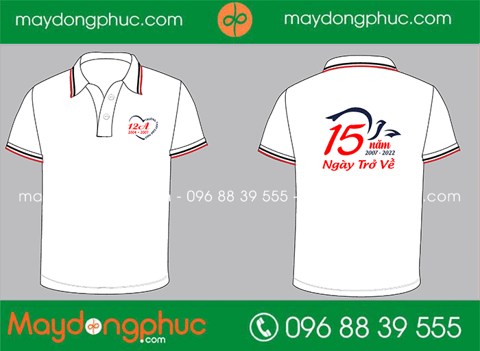 May áo Lớp 12A 2004-2007 Trường THPT Giao Thủy 15 năm Ngày trở về