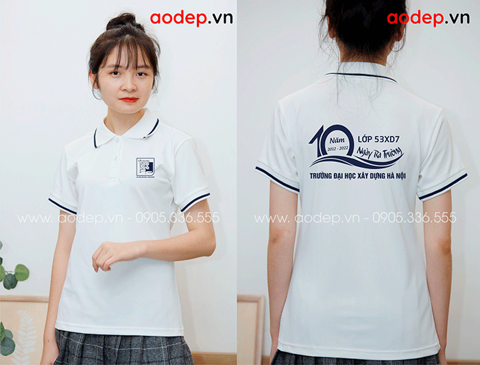 May áo Lớp 53XD7 10 năm 2012-2022 Trường Đại học xây dựng Ngày ra trường