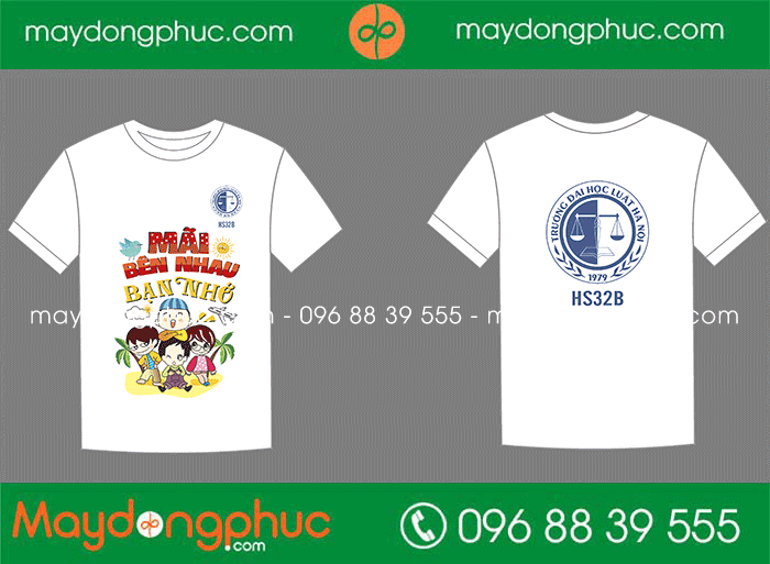 May áo Lớp HS32B Trường Đại học Luật Hà Nội 1979 - mẫu 2