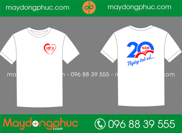 May áo Lớp A khóa 1989 Trường THCS Quảng Phú Cầu