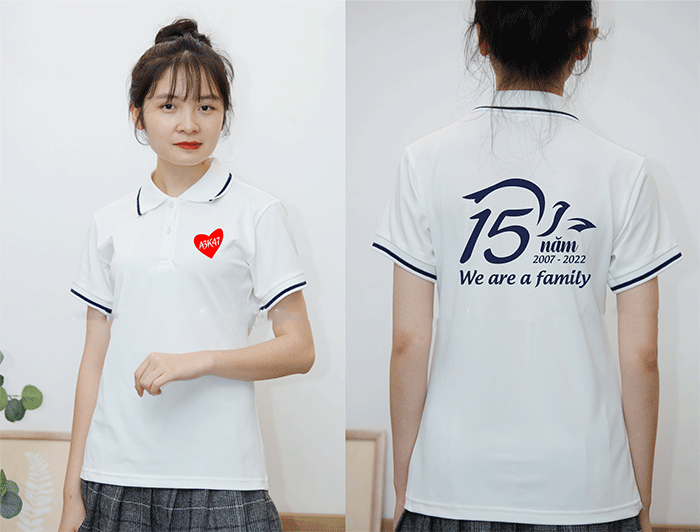 May áo polo Lớp A3K47 kỉ niệm 15 năm 2007-2022