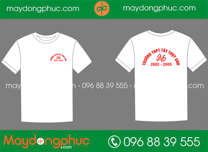 May áo Lớp A6 Trường THCS Tây Thụy Anh 2002 – 2005