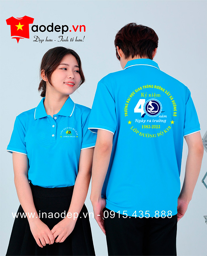 May áo Lớp Đường bộ K19 Trường Đại học Giao thông đường sắt và đường bộ