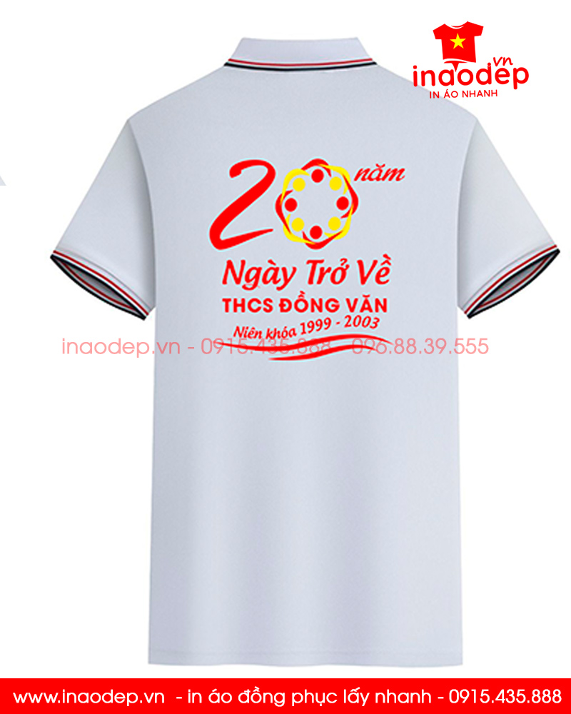 May áo Lớp kỉ niệm 20 năm Ngày trở về THCS Đồng Văn niên khóa 1999-2003 - mẫu 2