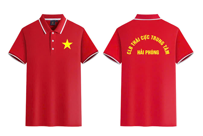May áo phông CLB Thái Cực trung tâm Hải Phòng