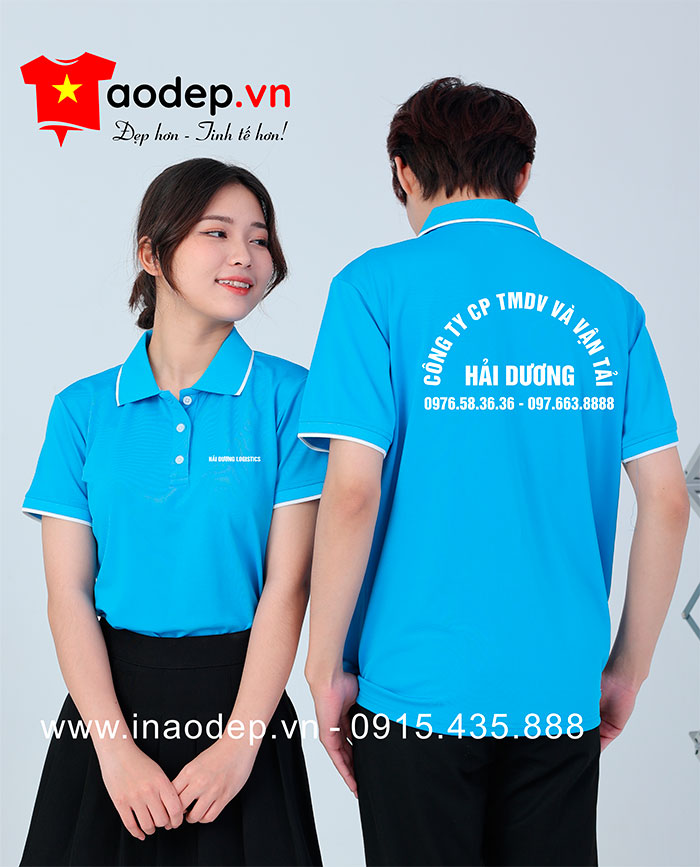 May áo phông Công ty CP TMDV và vận tải Hải Dương - mẫu 2