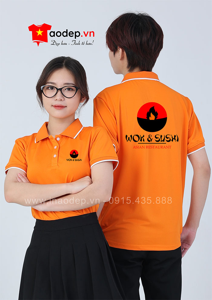 May áo phông Nhà hàng Châu Á Wok & Sushi