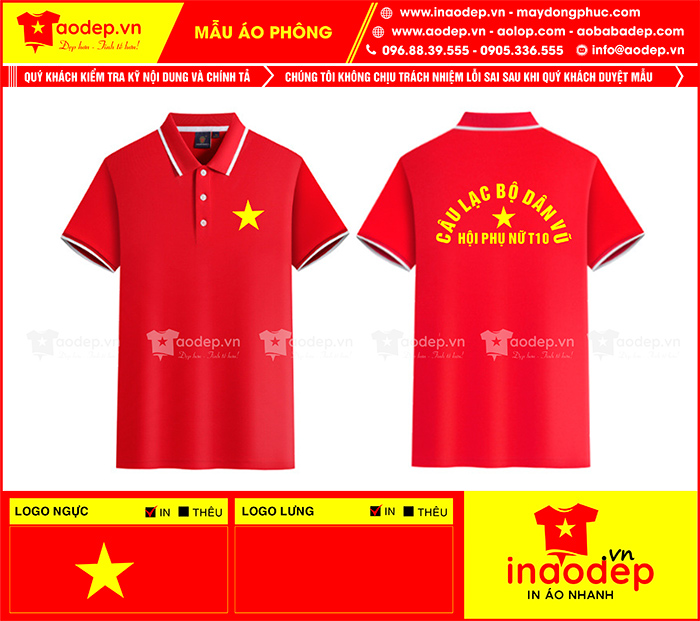 May áo phông Câu lạc bộ dân vũ Hội phụ nữ T10