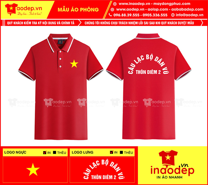 May áo phông Câu lạc bộ dân vũ Thôn Diêm 2