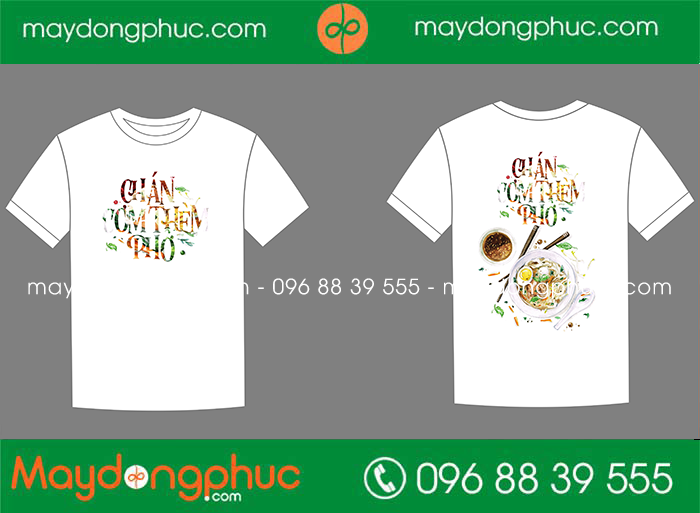 May áo phông Chán cơm thèm phở
