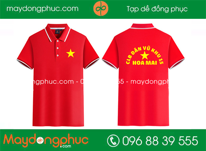 May áo phông CLB Dân vũ Khu 15 Hoa Mai