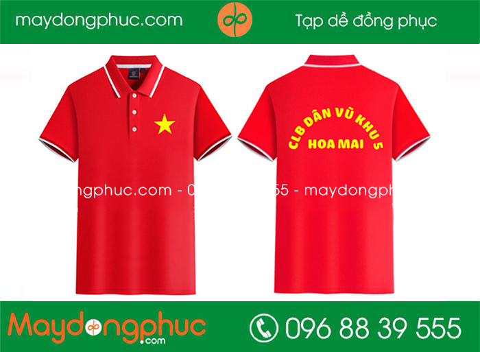 May áo phông CLB Dân vũ Khu 5 Hoa Mai