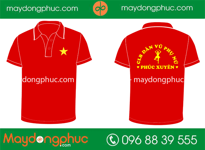 May áo phông CLB Dân Vũ Phụ Nữ Phúc Xuyên