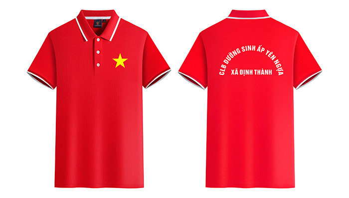 May áo phông CLB Dưỡng sinh Ấp Yên Ngựa Xã Định Thành