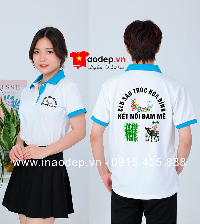 May áo phông CLB Sáo trúc Hòa Bình