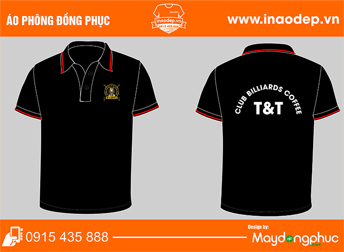 May áo phông Club Billards Coffee T&T