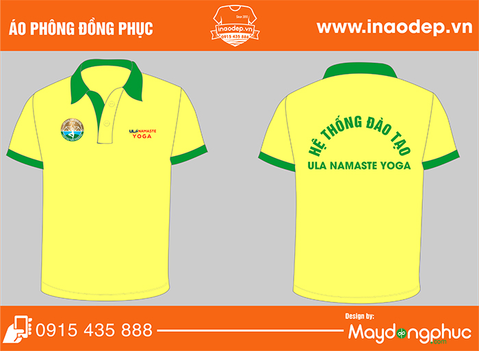 May áo phông cổ bẻ Hệ thống đào tạo Ula Namaste Yoga