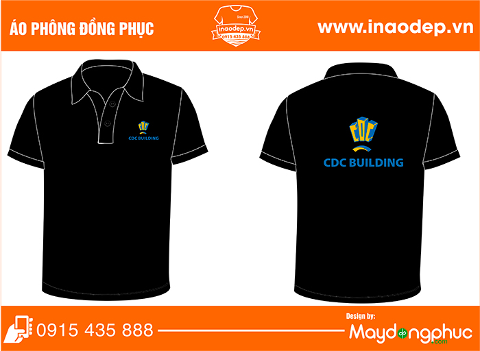 May áo phông cổ bẻ CDC Building