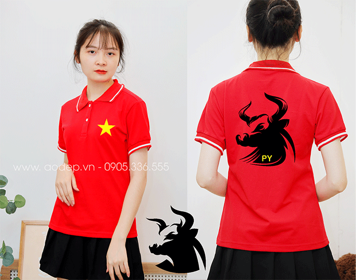 May áo phông cờ đỏ sao vàng PY