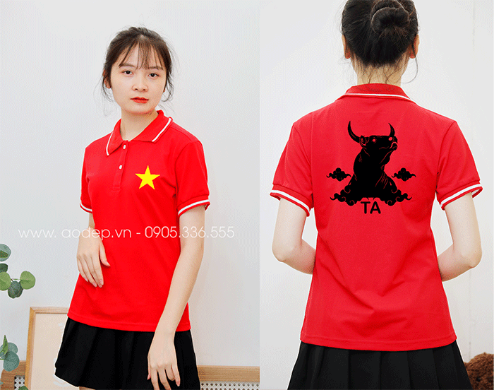 May áo phông cờ đỏ sao vàng TA