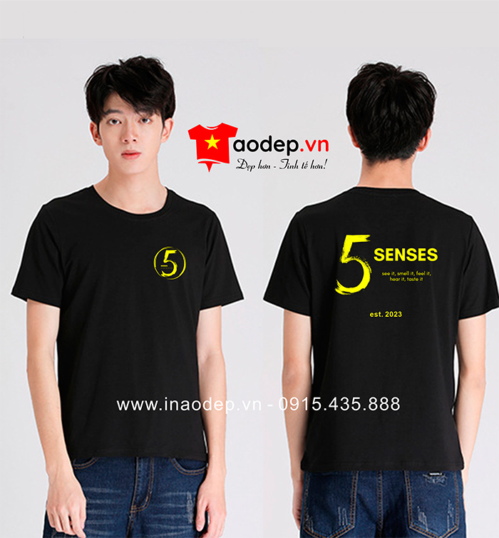May áo phông cổ tròn 5 Senses