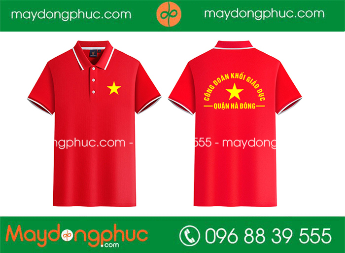 May áo phông Công đoàn Khối giáo dục Quận Hà Đông