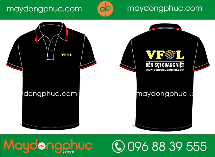 May áo phông Công ty Đèn sợi Quang Việt