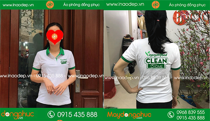 May áo phông Công ty Inanufrifood Clean Home