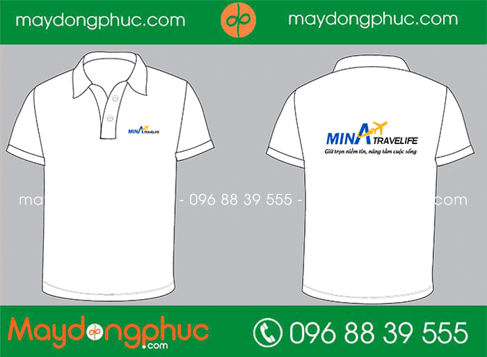 May áo phông Công ty Mina Travelife
