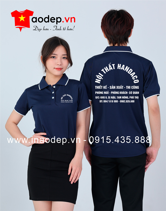 May áo phông Công ty nội thất Handaco - mẫu 2